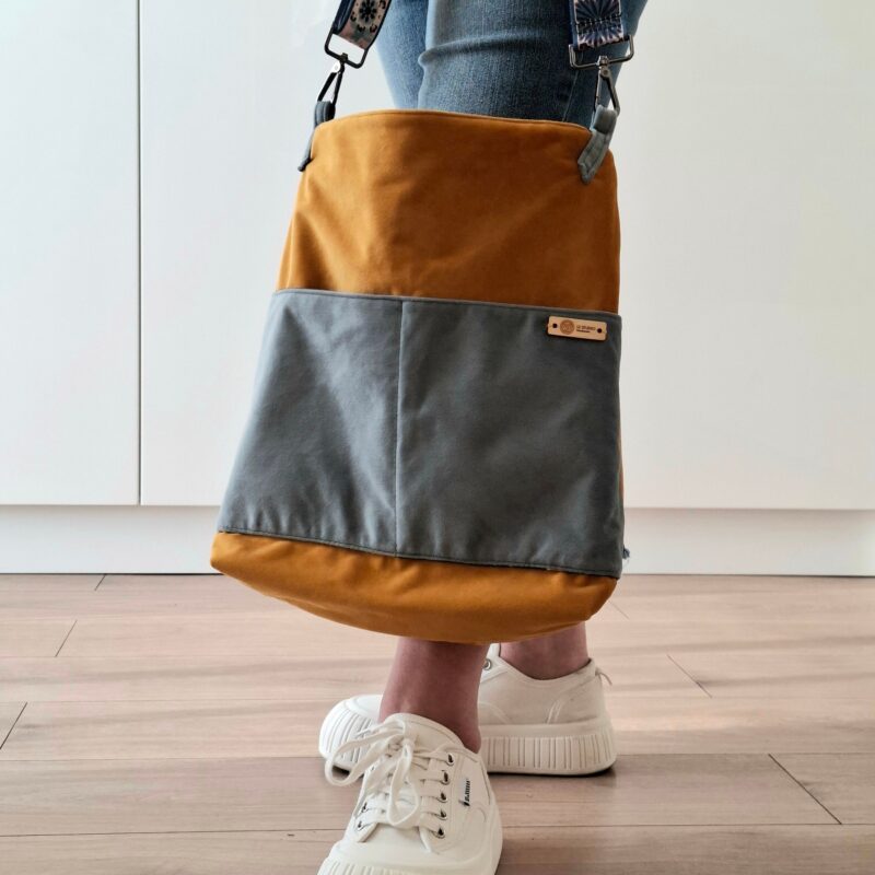 Musztardowa torebka Crossbody w odcieniach zieleni