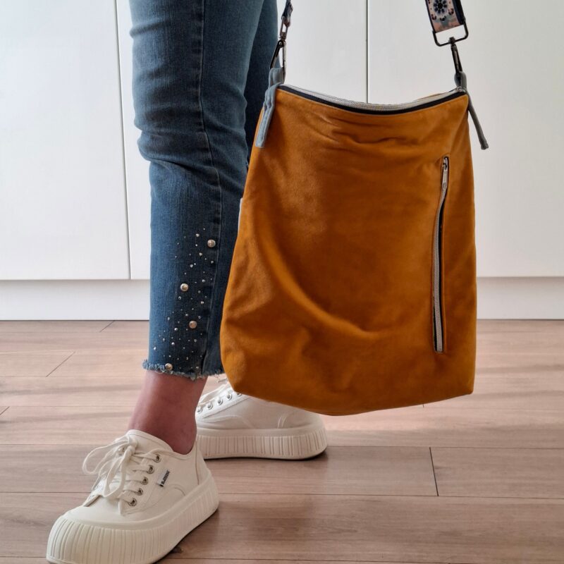 Musztardowa torebka Crossbody – LZ Studio Handmade